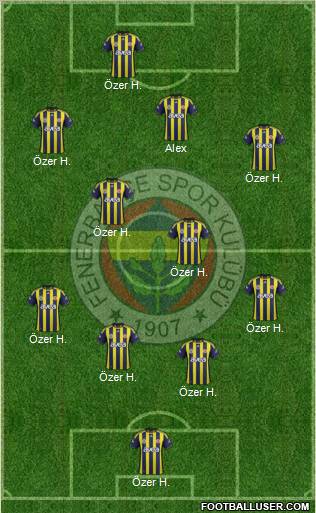 Fenerbahçe SK Formation 2012
