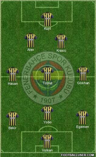 Fenerbahçe SK Formation 2012