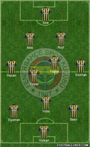 Fenerbahçe SK Formation 2012
