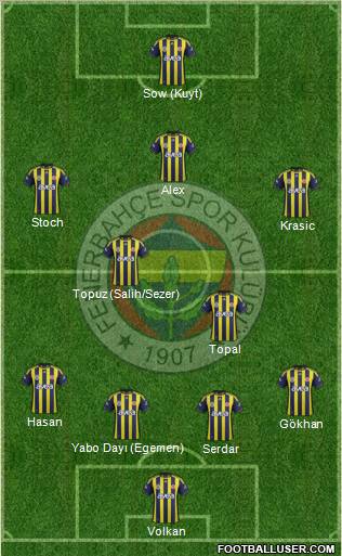 Fenerbahçe SK Formation 2012