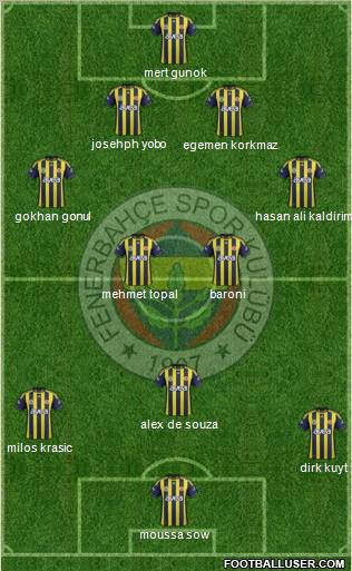 Fenerbahçe SK Formation 2012
