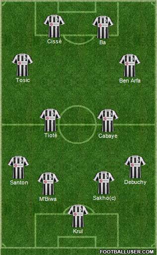 Newcastle United Formation 2012