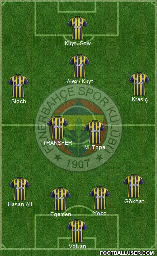 Fenerbahçe SK Formation 2012
