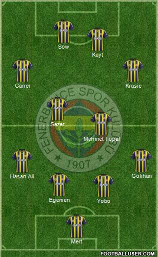 Fenerbahçe SK Formation 2012
