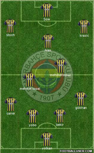 Fenerbahçe SK Formation 2012