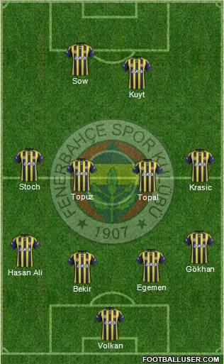 Fenerbahçe SK Formation 2012