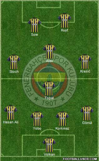 Fenerbahçe SK Formation 2012