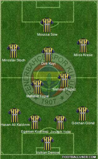 Fenerbahçe SK Formation 2012