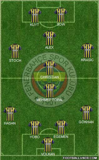Fenerbahçe SK Formation 2012