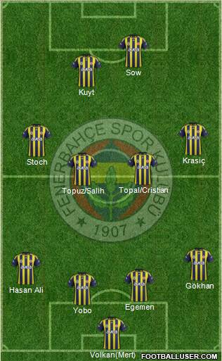 Fenerbahçe SK Formation 2012