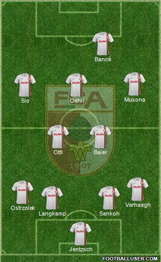 FC Augsburg Formation 2012