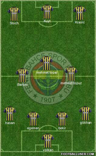 Fenerbahçe SK Formation 2012