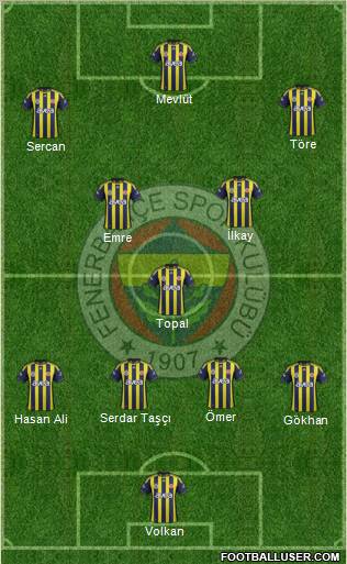 Fenerbahçe SK Formation 2012