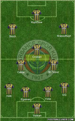 Fenerbahçe SK Formation 2012