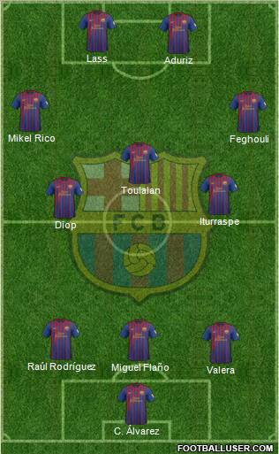 F.C. Barcelona Formation 2012