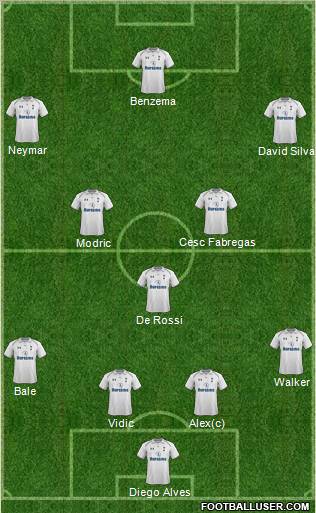 Tottenham Hotspur Formation 2012