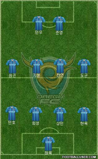 Daegu FC Formation 2012