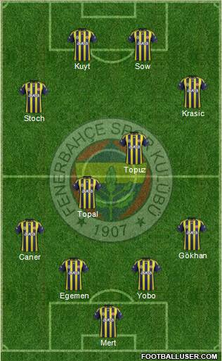 Fenerbahçe SK Formation 2012