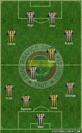 Fenerbahçe SK Formation 2012