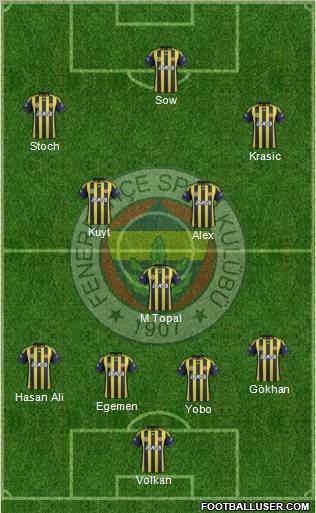 Fenerbahçe SK Formation 2012