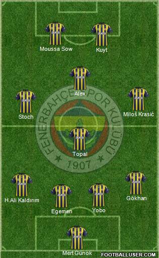 Fenerbahçe SK Formation 2012