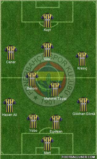 Fenerbahçe SK Formation 2012
