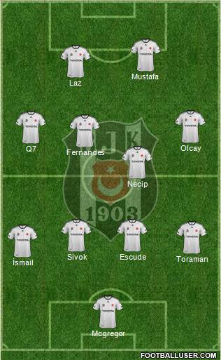 Besiktas JK Formation 2012