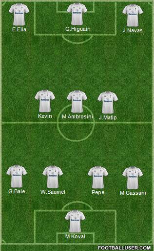 Tottenham Hotspur Formation 2012