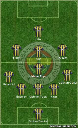 Fenerbahçe SK Formation 2012