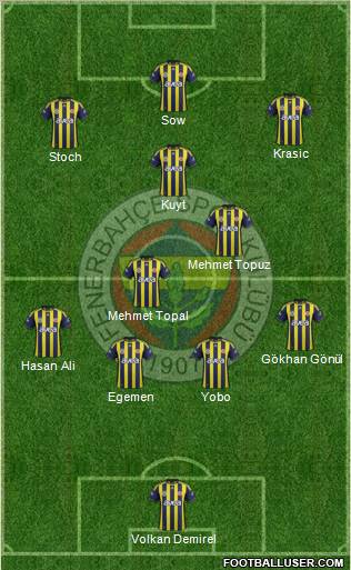 Fenerbahçe SK Formation 2012