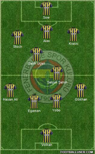 Fenerbahçe SK Formation 2012