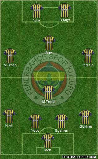 Fenerbahçe SK Formation 2012