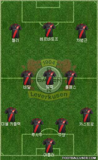Bayer 04 Leverkusen Formation 2012