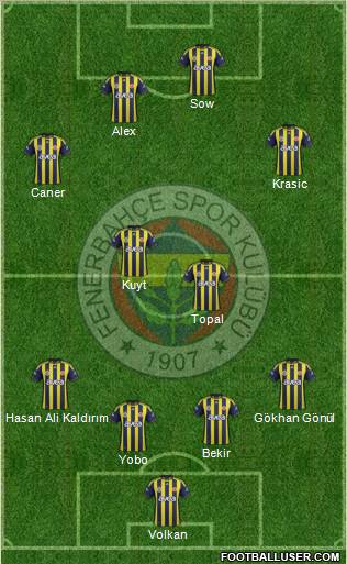 Fenerbahçe SK Formation 2012
