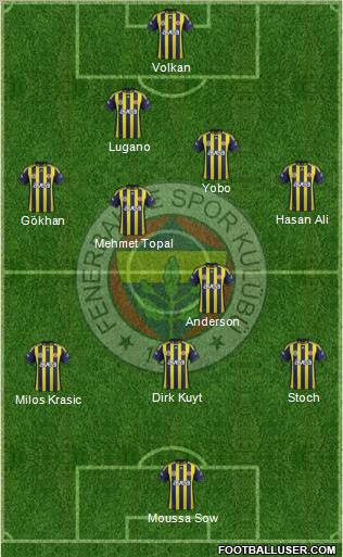 Fenerbahçe SK Formation 2012