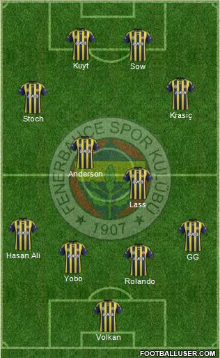 Fenerbahçe SK Formation 2012