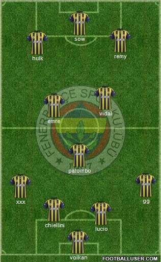 Fenerbahçe SK Formation 2012