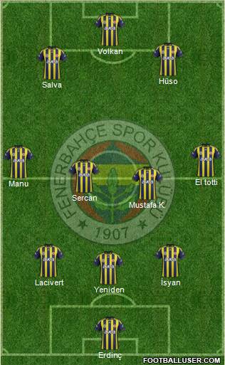 Fenerbahçe SK Formation 2012