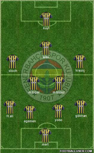 Fenerbahçe SK Formation 2012