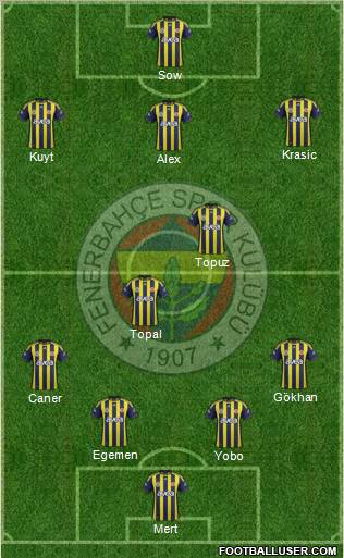 Fenerbahçe SK Formation 2012