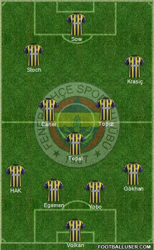 Fenerbahçe SK Formation 2012