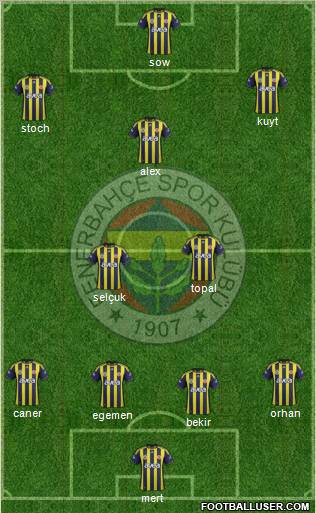 Fenerbahçe SK Formation 2012