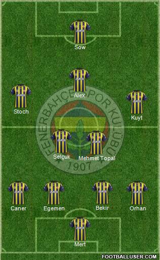 Fenerbahçe SK Formation 2012
