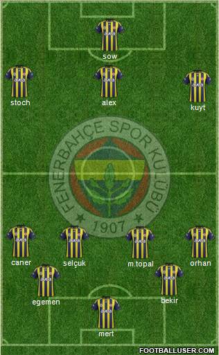 Fenerbahçe SK Formation 2012