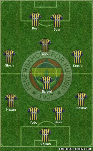 Fenerbahçe SK Formation 2012