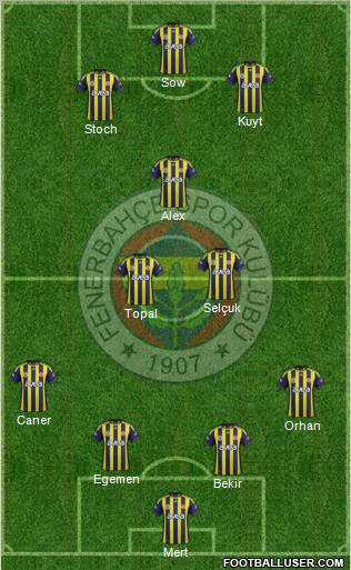Fenerbahçe SK Formation 2012