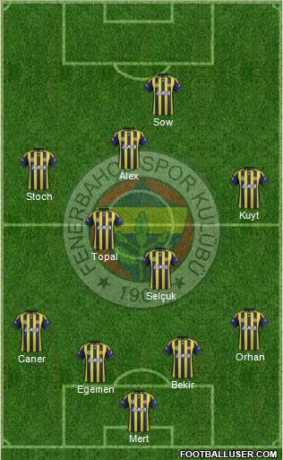Fenerbahçe SK Formation 2012
