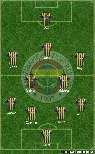 Fenerbahçe SK Formation 2012