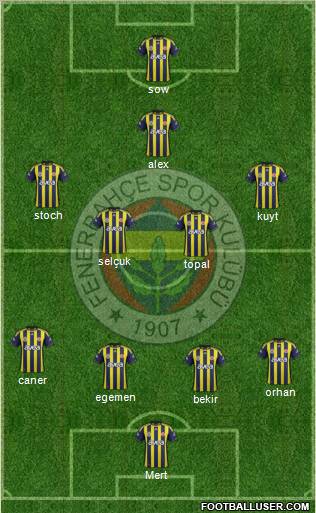Fenerbahçe SK Formation 2012