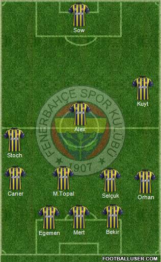 Fenerbahçe SK Formation 2012